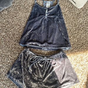 Blue Velvet Sleepwear Set